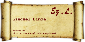 Szecsei Linda névjegykártya
